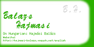 balazs hajmasi business card